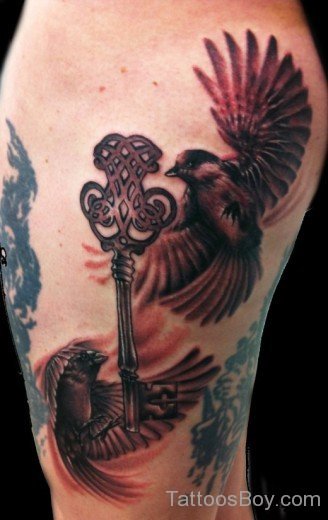 Bird And  Key Tattoo-TB1012