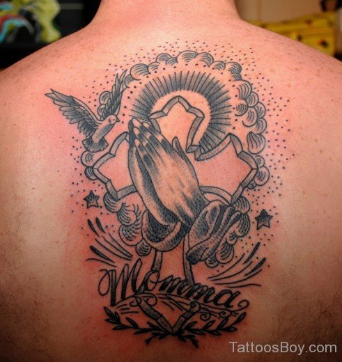 Bird And Praying Hands Tattoo-TB1025