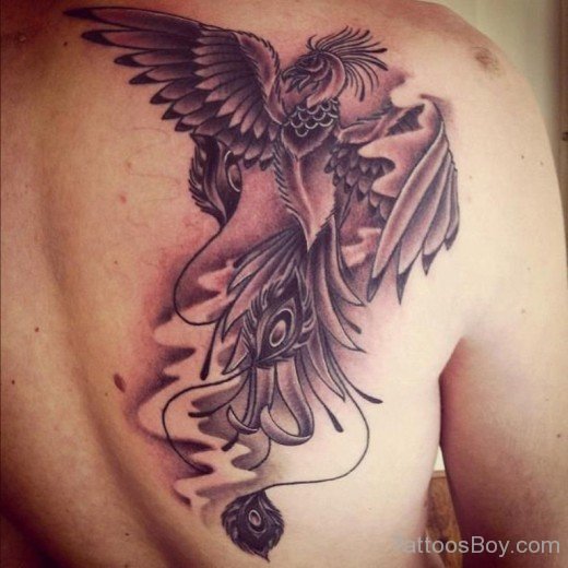 Bird Tattoo On Back-TB1013