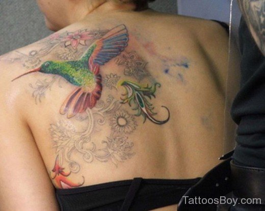 Bird Tattoo On Back-TB1018