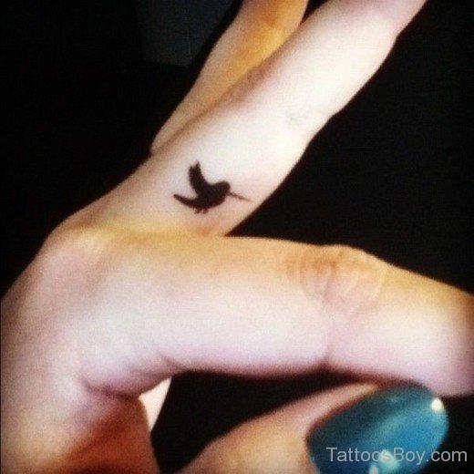 Small Bird Tattoo On Finger-TB1021