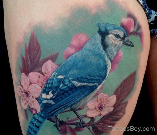 Bird Tattoo On Thigh-TB1019