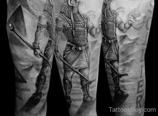 Black And Grey Egyptian Tattoo-TB107