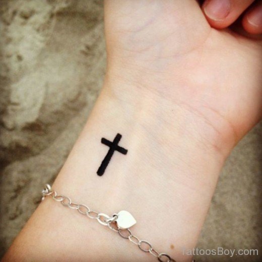 Black Crosas Tattoo On Wrist-TB1015