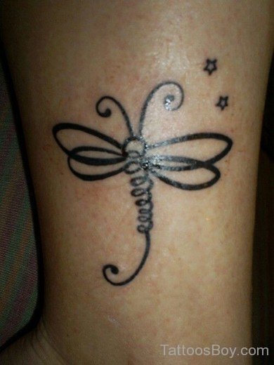 Black Dragonfly Tattoo Design-Tb1213