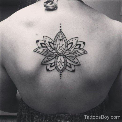 Black Lotus Tattoo  On Back-TB1014