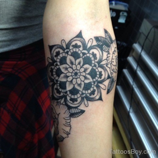 Black Mandala Tattoo-TB107