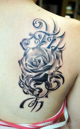 Black Rose Tattoo On Back-TB1031