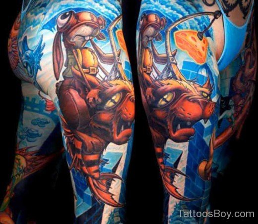 Blue Cartoon Tattoo-Tb1020