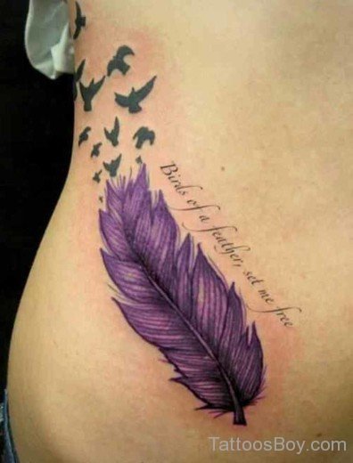 Blue Feather Tattoo