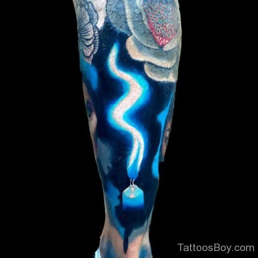 Blue Flame Tattoo Design-TB1021