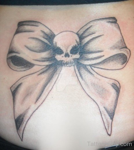 Bow And Skull Tattoo-TB0112