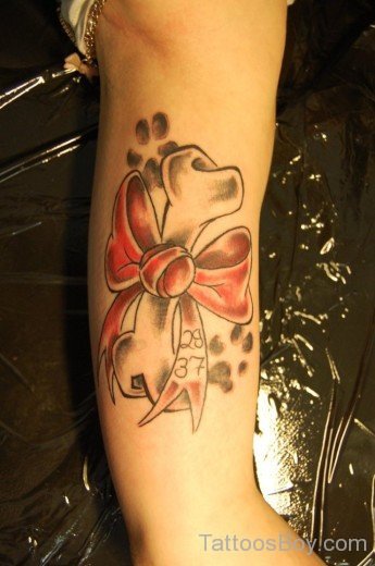 Bow Tattoo On Bicep-TB1021