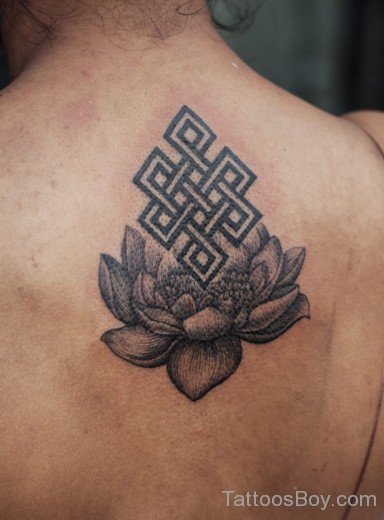 Buddhist Knot on Lotus Tattoo-TB1023