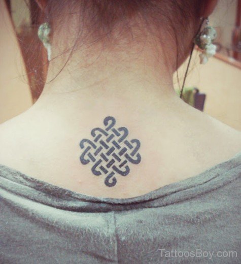 Buddhist knot Tattoo On Back-TB1025