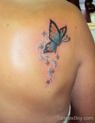 Butterfly Tattoo On Back-TB1013
