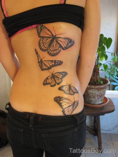 Butterfly Tattoo On Back-TB119