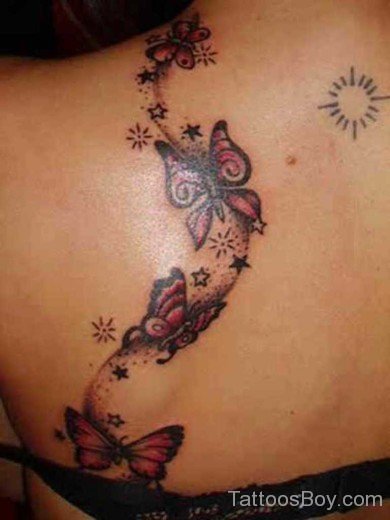 Butterfly Tattoo On Back-Tb113
