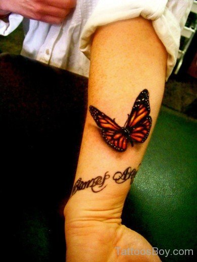 Butterfly Tattoo On Wrist-TB123