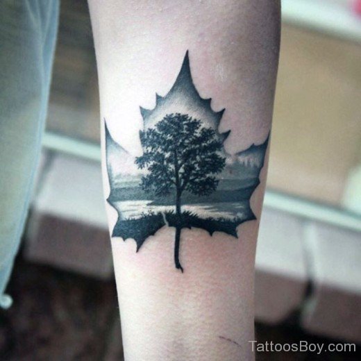 Canadian Maple Leaf Tattoo Design-Tb115