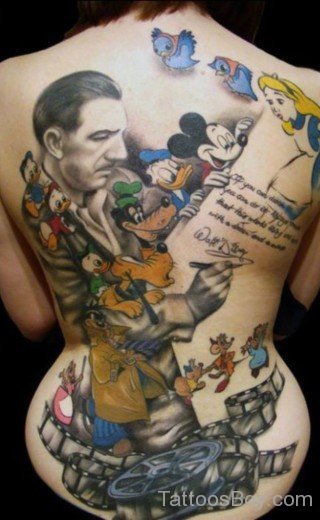 Cartoon And Wording Tattoo-Tb1025