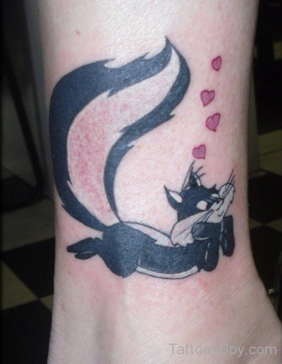 Cartoon Cat Tattoo