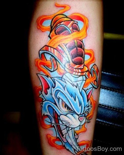 Stylish Cartoon Tattoo