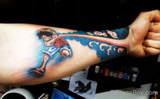 Cartoon Tattoo Design On Wrist-Tb1043