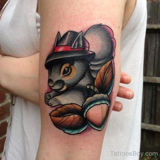 Cartoon Tattoo  On Bicep-Tb1032