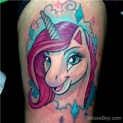 Cartoon Unicorn Tattoo-Tb1060