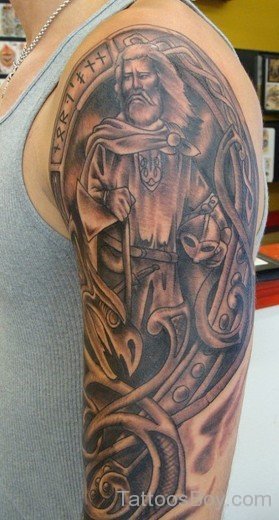 Celtic Knot Tattoo On Shoulder-TB117
