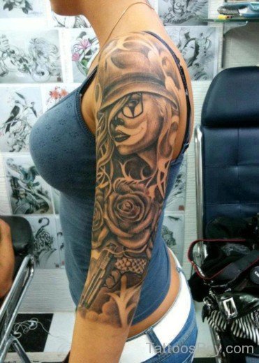 Clown-Girl-and-Rose-Tattoo-