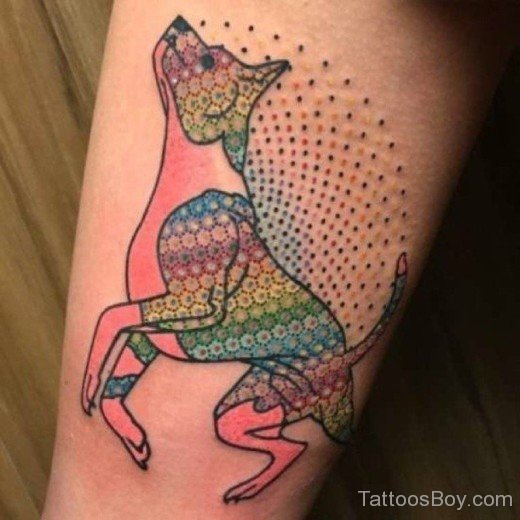 Colored Dog Tattoo-TB1030