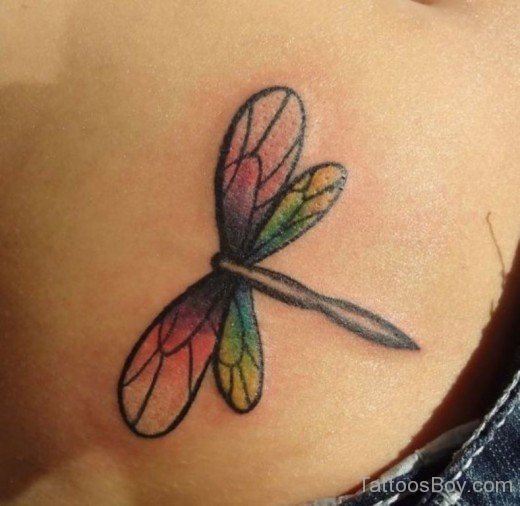Colored Dragonfly Tattoo-Tb1220