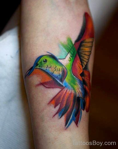 Colored Hummingbird Tattoo 4-TB1038
