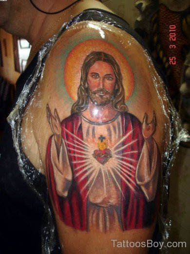 Colored  Jesus Tattoo-TB109
