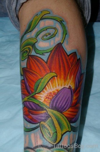 Colored Lotus Tattoo-TB1029