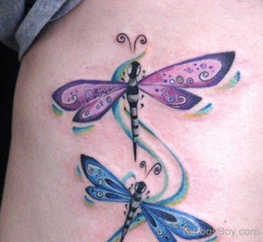 Colorful Dragonfly Tattoo Design-Tb1221