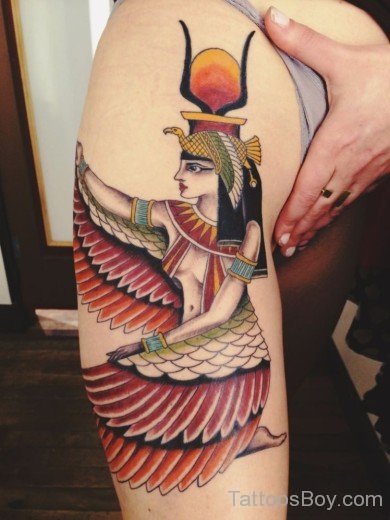 Colorful Egyptian Isis Tattoo-TB121