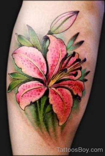 Colorful  Lily Tattoo-TB12035