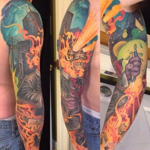 Crazy Full Sleeve Tattoo-TB122