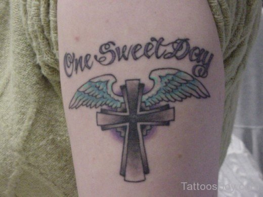 Cross And Wings Tattoo14-TB1039