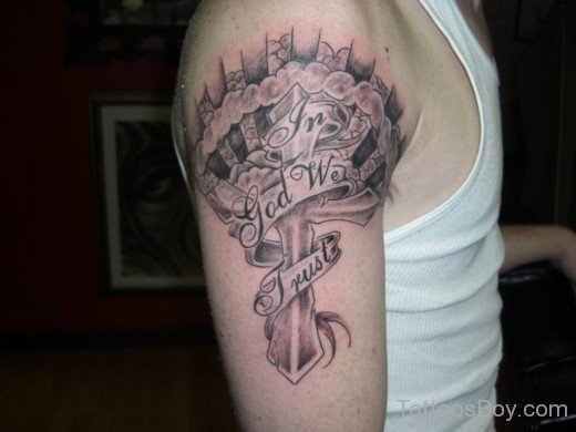 Cross Tattoo Design On Shoulder-TB114