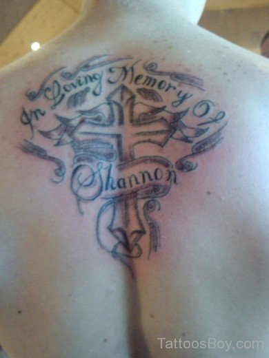 Cross Tattoo On Back 14-TB1049