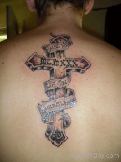 Cross Tattoo On Back 23-TB1050