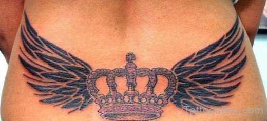 Crown And Wings Tattoo-TB131