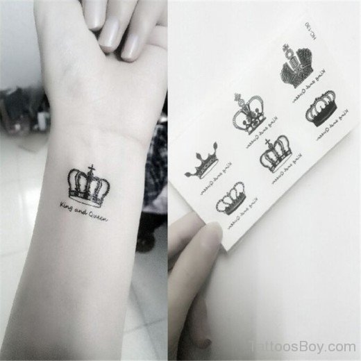 Crown Tattoo On Wrist-TB1035