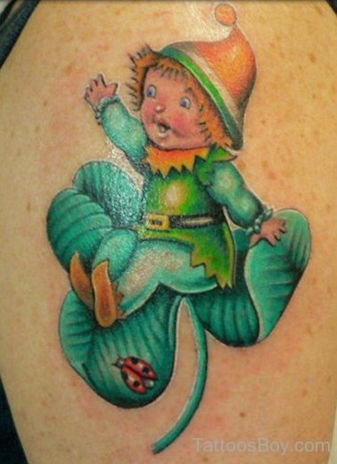 Cute Leprechaun Baby Tattoo-TB12020