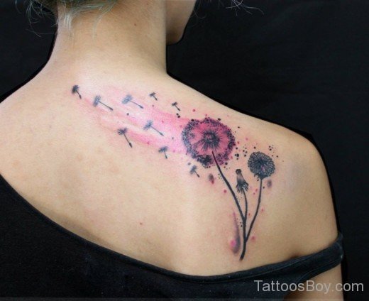 Dandelion Dragonfly Tattoo-Tb1223