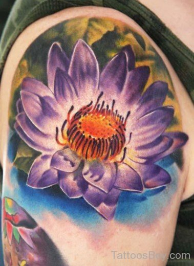 Dark Purple Lotus Tattoo-TB1031